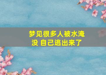 梦见很多人被水淹没 自己逃出来了